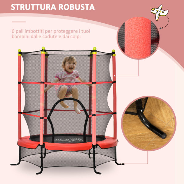 Tappeto Elastico Per Bambini Anni Con Rete Di Sicurezza E Pali