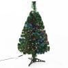 Albero di Natale Artificiale Altezza 60cm a Fibre Ottiche con 55 Rami