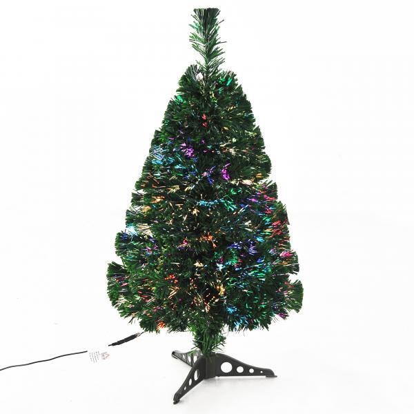 Albero di Natale Artificiale Altezza 60cm a Fibre Ottiche con 55 Rami