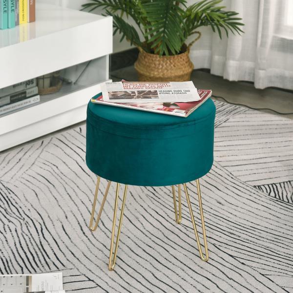 HOMCOM Panca Fondoletto con Vano Contenitore in Stile Vintage, Pouf  imbottito, Panca per Ingresso e Camera con Braccioli, Grigio