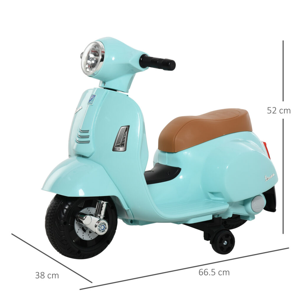 Moto elettrica con licenza vespa fari e clacson rosa