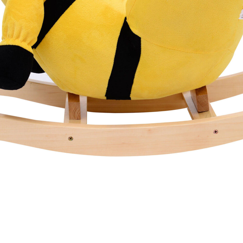 Il numero 1 del risparmio-CAVALLO A DONDOLO IN LEGNO APE PER I BAMBINI 60 X  33 X 45CM GIALLO E NERO