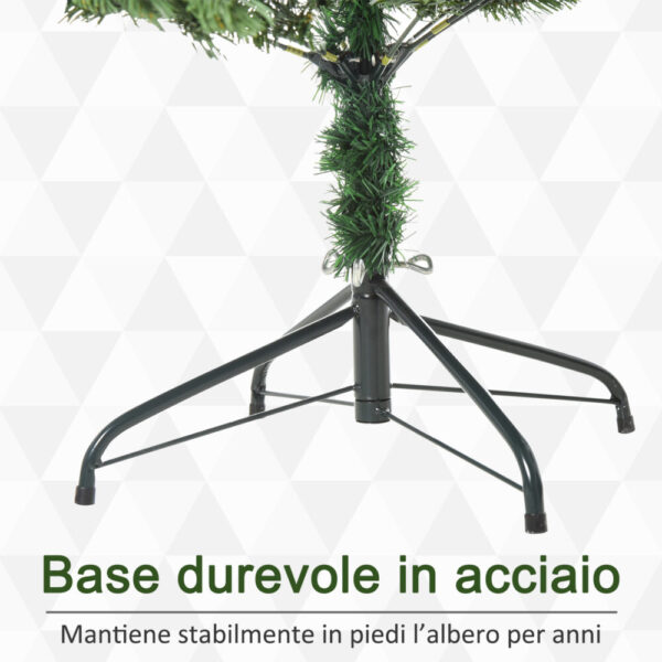 Albero di Natale Artificiale Gigante 210cm Realistico con 934 Rami, Base Pieghevole e Rimovibile