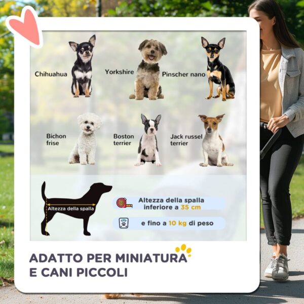 Passeggino per Cani Pieghevole, Carrello Carrozzina per Animali Domestici, Rosso