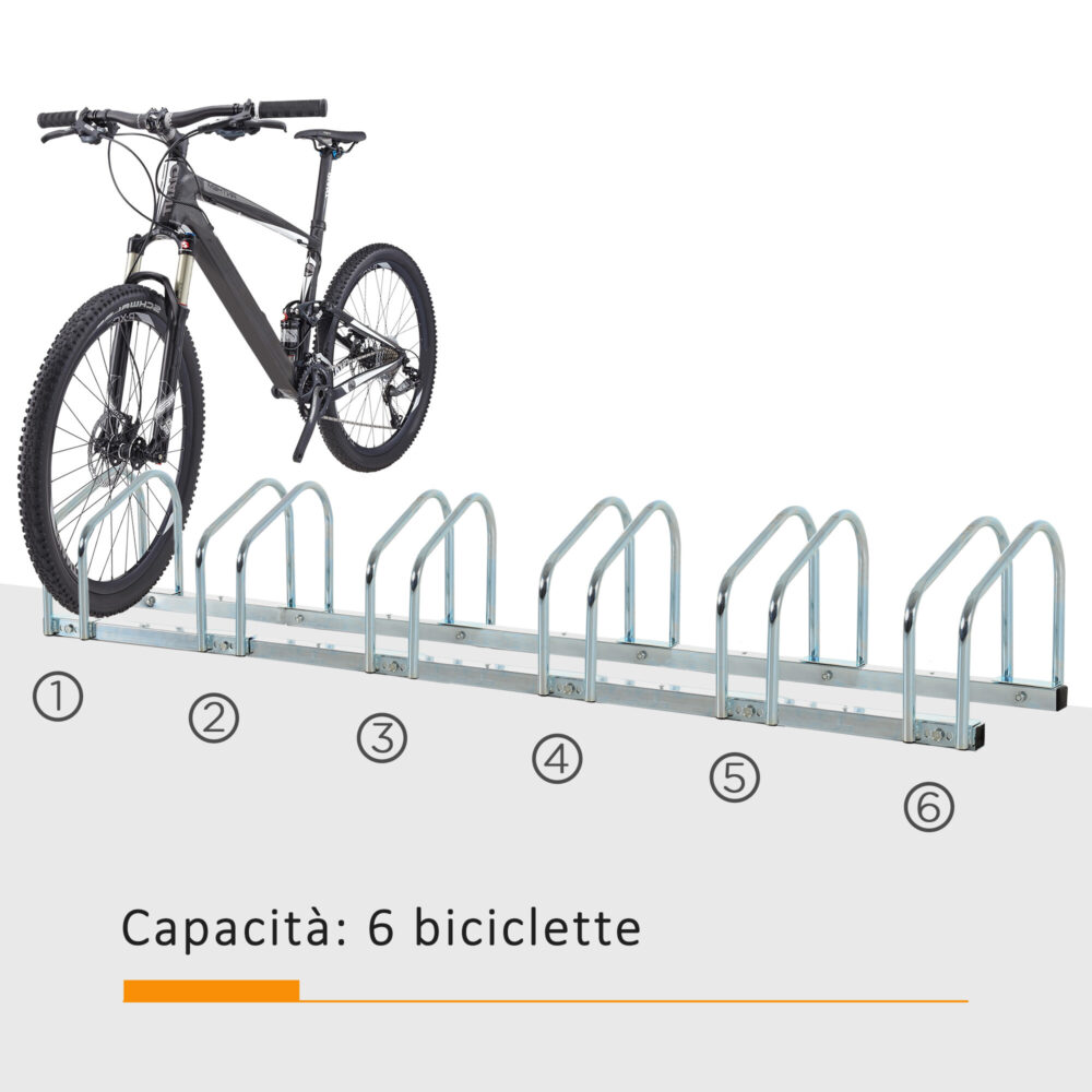 Rastrelliera per biciclette in telaio d'acciaio, Portabiciclette