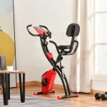 Cyclette Pieghevole 2 in 1 con Schermo LCD - Rosso