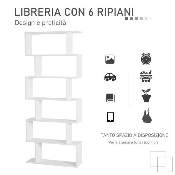 Libreria di Design Moderno Scaffale Bianco