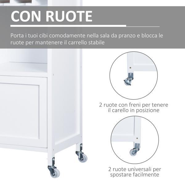 Mobiletto da Cucina con Ruote