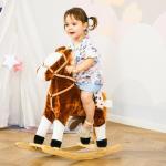 Cavallo a Dondolo in Peluche con Suoni per Bambini