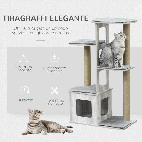 Albero Tiragraffi per Gatti Multi-livello