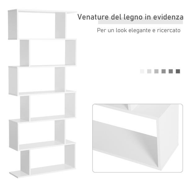 Libreria di Design Moderno Scaffale Bianco