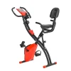 Cyclette Pieghevole 2 in 1 con Schermo LCD - Rosso