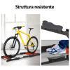 Rullo per Bicicletta Trainer Pieghevole e Regolabile Rosso