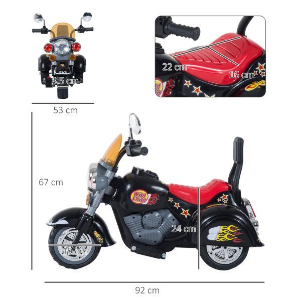 Moto Elettrica per Bambini con 3 Ruote 6V