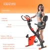 Cyclette Pieghevole 2 in 1 con Schermo LCD - Rosso