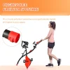 Cyclette Pieghevole 2 in 1 con Schermo LCD - Rosso