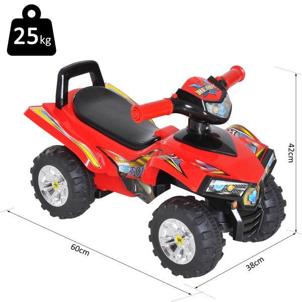 Quad Giocattolo per Bambini con 4 Ruote Clacson Musica Luci