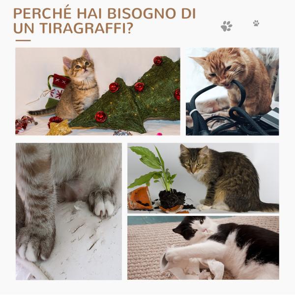 Tunnel Tiragraffi per Gatti Adulti e Gattini Cuccia per Gatti a Tubo - Beige