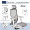 Sedia Ergonomica da Altezza e inclinazione Regolabili - Grigio