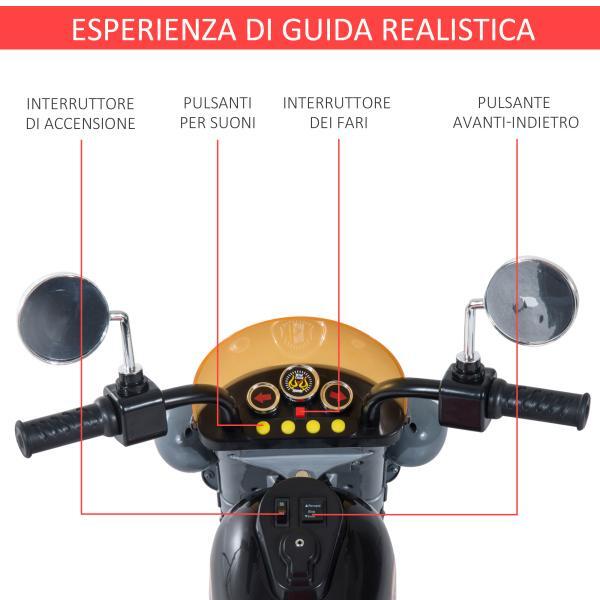 Moto Elettrica per Bambini con 3 Ruote 6V