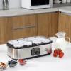 Yogurtiera Elettrica 30W con 8 Vasetti Inclusi e Temperatura Regolabile 20-55°C