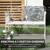 Panchina in ferro Biposto da Giardino Stile Romantico