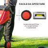 Biotrituratore Elettrico da Giardino con Sacco da 50L Paletta e Ruote Trituratore da Giardino