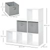 Mobile Libreria a 6 Cubi con 2 Cassetti