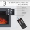 Camino Elettrico a Parete con Effetto Fiamma e timer