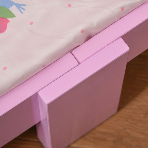 Letto per Bambini da 3-6 anni con Sponde di Sicurezza in Legno - Rosa