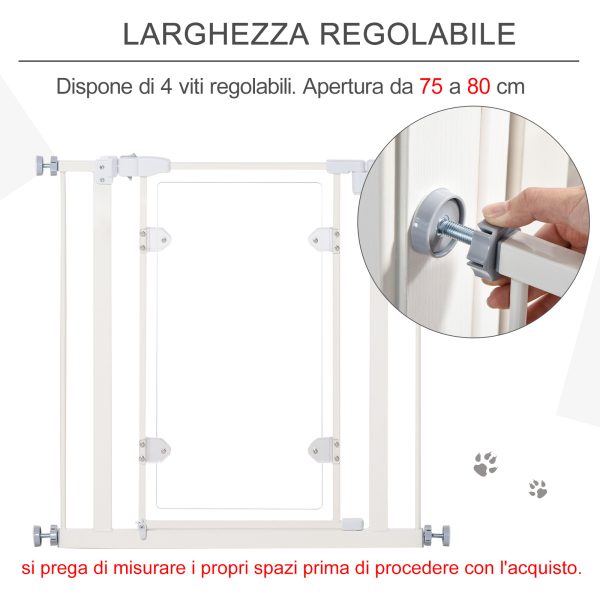 Cancellino per Cani Chiusura Automatica Larghezza Regolabile Fino 81.9cm