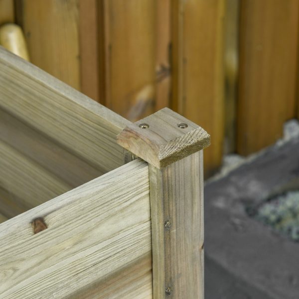 Fioriera Rialzata in Legno con Gambe e Ripiano Inferiore per Giardino e Balcone 91x51x76cm