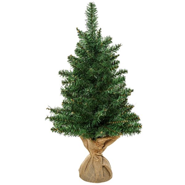 Albero di Natale Mini 60cm con 70 Rami e Aghi Realistici in PVC