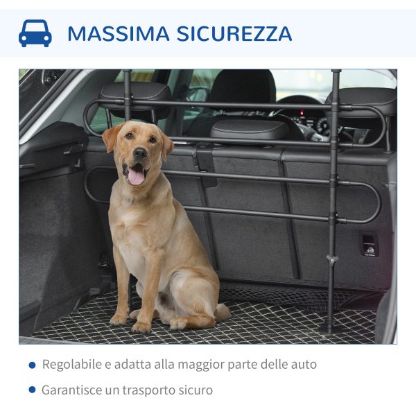 Griglia di Protezione Regolabile per i Animali Domestici Adatto a Ogni Auto Nero