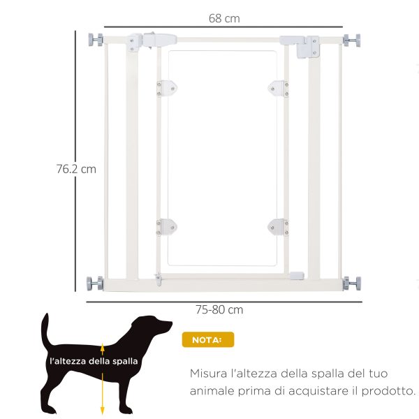 Cancellino per Cani Chiusura Automatica Larghezza Regolabile Fino 81.9cm