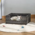 lettino per Cani e Gatti con Cuscino Lavabile - Grigio