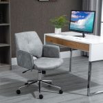 Sedia imbottita da Ufficio Ergonomica e Girevole con Altezza Regolabile - Grigio