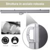 Tenda da Sole Laterale Frangivista Estensibile 0-3m in Poliestere Grigio