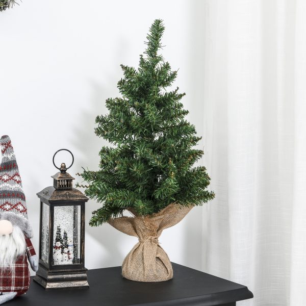 Albero di Natale Mini 60cm con 70 Rami e Aghi Realistici in PVC