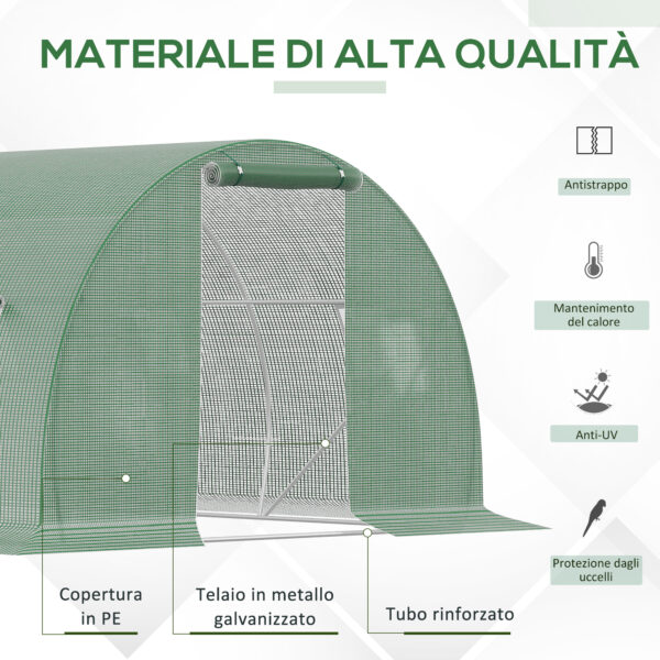 Serra a Tunnel da Esterno con Copertura in PE