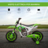 Moto da Cross Elettrica per Bambini da 3-5 Anni - Verde