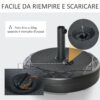 Base per Ombrellone Rotonda Φ55cm in Plastica da 30kg per Pali da 38-48mm Nero