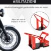 Cavalletto Alzamoto Anteriore in Metallo per Moto max 450kg con Sezioni Preforate, 27.5x51-69x34 cm