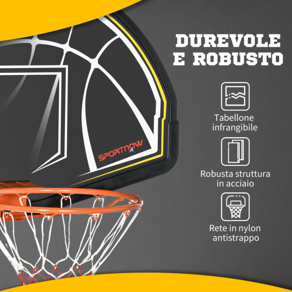 Canestro Basket per Bambini e Adulti da Indoor e Outdoor in Acciaio e PE