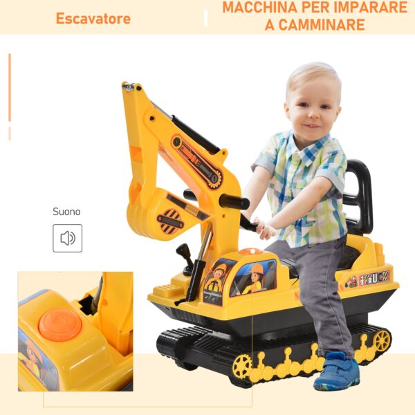 Escavatore Ruspa Giocattolo Cavalcabile per Bambini