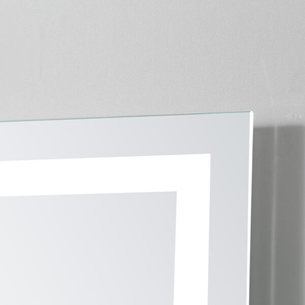 Specchio da Bagno con Luci a LED Interruttore Touch e Mensola in Vetro