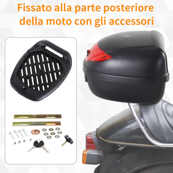 Bauletto Universale per Moto e Scooter 24L Nero