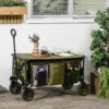 Carrello da Giardino 125L Pieghevole con Maniglia e 5 Sacche