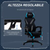 Sedia Gaming con Supporto Lombare e Altezza Regolabile in Tessuto