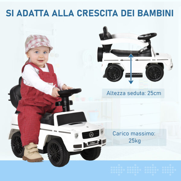 Macchina a Spinta modello Mercedes-Benz G350 per Bambini, Bianco